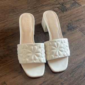 Kate Spade white chunky heeled sandal size 10